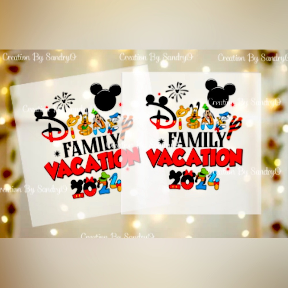 DTF TRANSFER | Disney Family Vacation 2024 | Design for a t-shirt